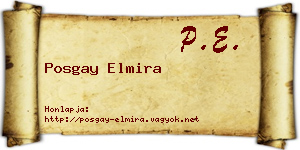 Posgay Elmira névjegykártya